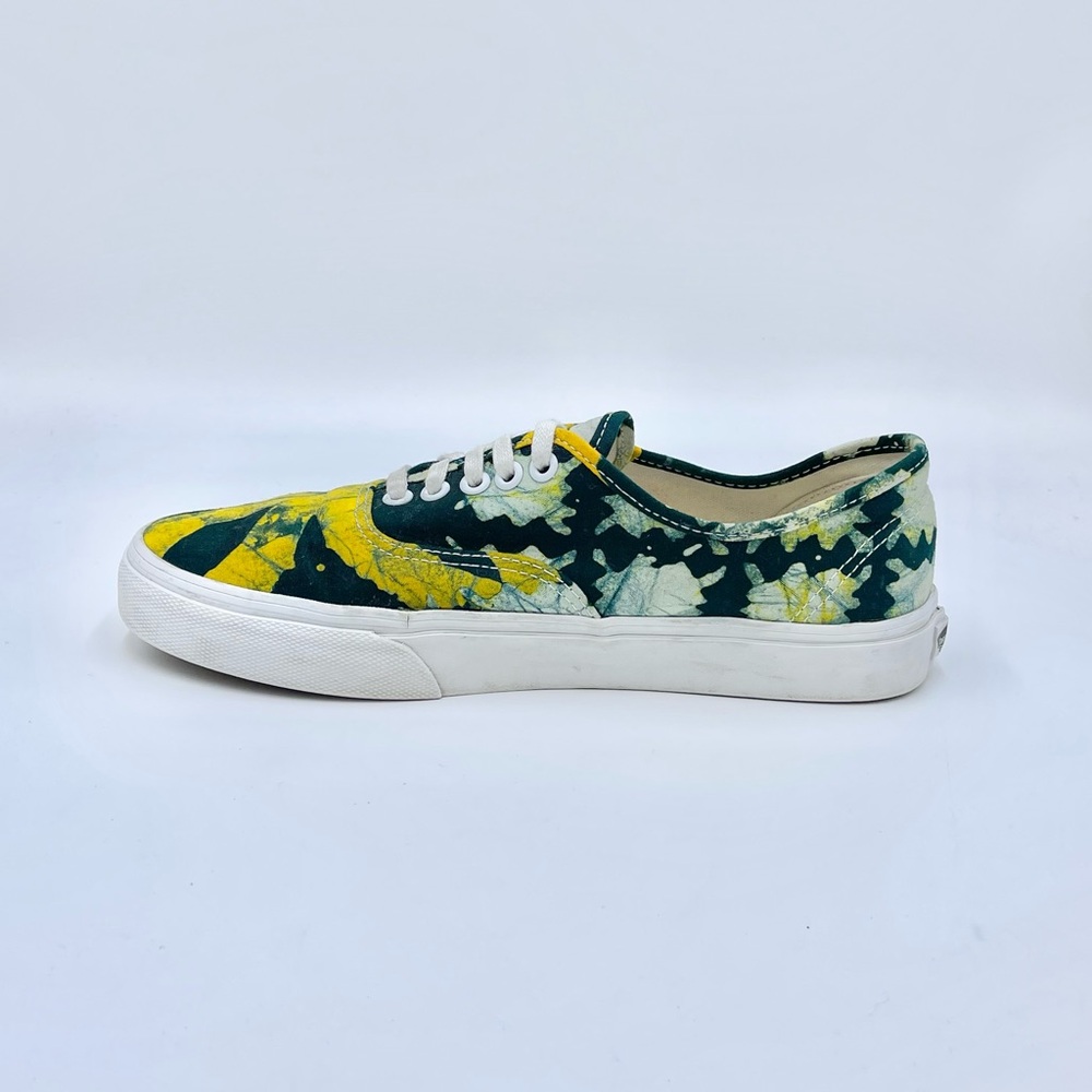 Vans Authentic Della Batik Tie Dye Yellow Green Canvas Shoe Men’s 8 Women’s 9.5 - Picture 7 of 11